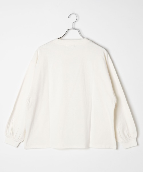 WEGO（ウィゴー）の「WEGO/ボリュームスリーブ刺繍ロゴビッグシルエットロンT（Tシャツ/カットソー・レディース・ベージュ/ライトパープル/ホワイト・FREE）」の19枚目の写真