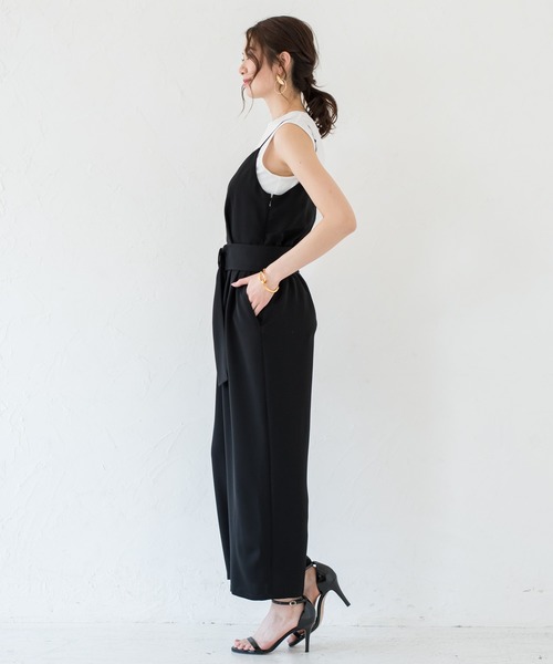 LOUNGEDRESS(ラウンジドレス)の「キャミサロペット(サロペット/オーバーオール・レディース・ブラック・FREE)」の4枚目の写真