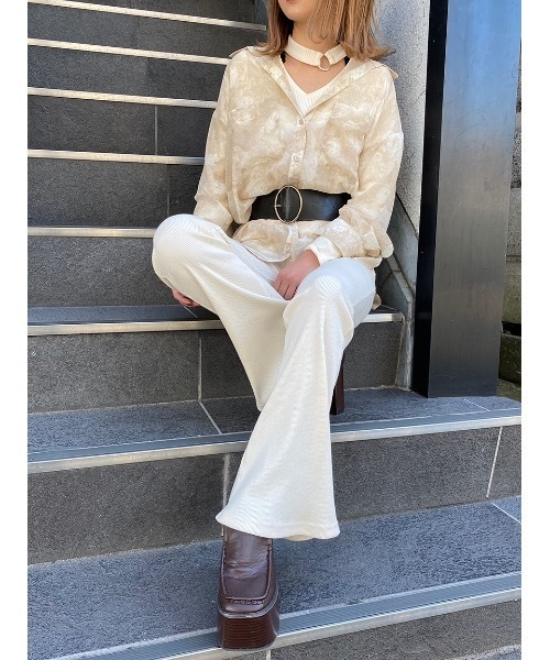 one way（ワンウェイ）の「タイダイシアーシャツ（シャツ/ブラウス・レディース・ライトグリーン/ライトブラウン・FREE）」の10枚目の写真