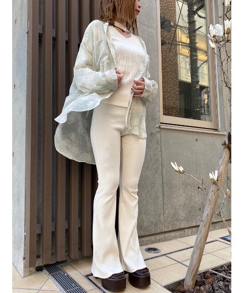 one way（ワンウェイ）の「タイダイシアーシャツ（シャツ/ブラウス・レディース・ライトグリーン/ライトブラウン・FREE）」の5枚目の写真