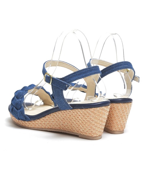 VIVIAN（ヴィヴィアン）の「編み込みデザインウェッジサンダル（サンダル・レディース・ブラック系その他3/ベージュ系その他3/イエロー系その他3/ライトパープル/ダークインディゴブルー/グレー系その他3・LL/S/M/L）」の8枚目の写真