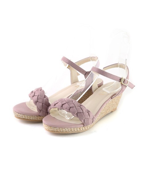 VIVIAN（ヴィヴィアン）の「編み込みデザインウェッジサンダル（サンダル・レディース・ブラック系その他3/ベージュ系その他3/イエロー系その他3/ライトパープル/ダークインディゴブルー/グレー系その他3・LL/S/M/L）」の19枚目の写真