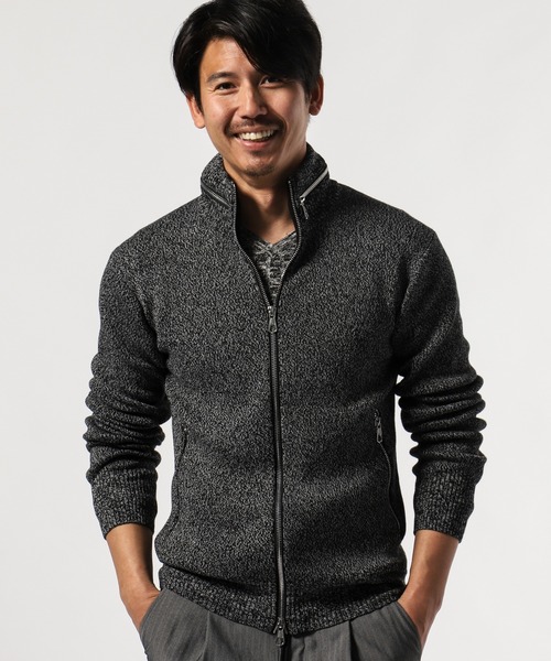 TETE HOMME(テットオム)の「ニットブルゾン(ブルゾン・メンズ・チャコールグレー/グレー・MEDIUM/LARGE)」の2枚目の写真