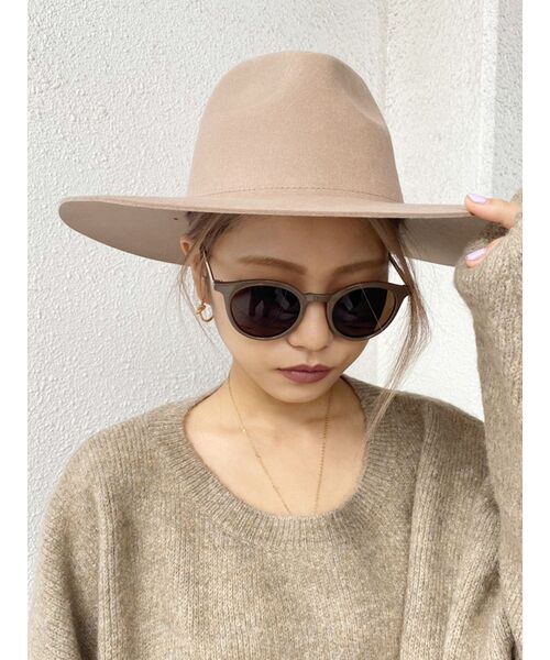 GYDA(ジェイダ)の「シンプルフェルトHAT(ハット・レディース・ブラウン/ベージュ・FREE)」の2枚目の写真