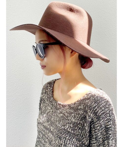 GYDA(ジェイダ)の「シンプルフェルトHAT(ハット・レディース・ブラウン/ベージュ・FREE)」の1枚目の写真