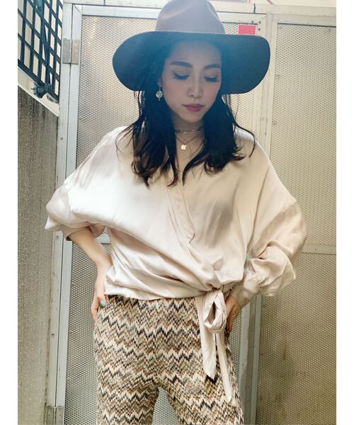 GYDA(ジェイダ)の「シンプルフェルトHAT(ハット・レディース・ブラウン/ベージュ・FREE)」の4枚目の写真