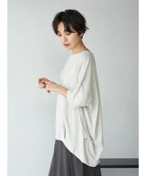 AMERICAN HOLIC(アメリカンホリック)の「裾タック半袖カットプルオーバー2 *〇(Tシャツ/カットソー・レディース・ホワイト系その他・M/L)」の2枚目の写真