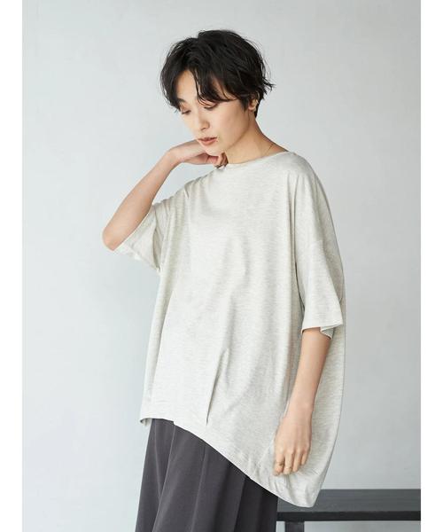 AMERICAN HOLIC(アメリカンホリック)の「裾タック半袖カットプルオーバー2 *〇(Tシャツ/カットソー・レディース・ホワイト系その他・M/L)」の4枚目の写真