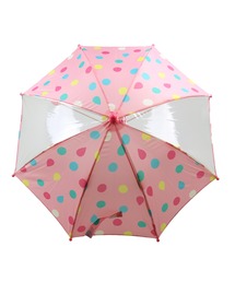 Kids Foret(キッズフォーレ)のドット柄窓付かさ・傘(長傘)