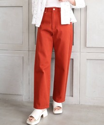 moment+ | カラーヘビーツイル&デニムストレートパンツ(デニムパンツ)