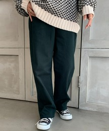 moment+ | カラーヘビーツイル&デニムストレートパンツ(デニムパンツ)