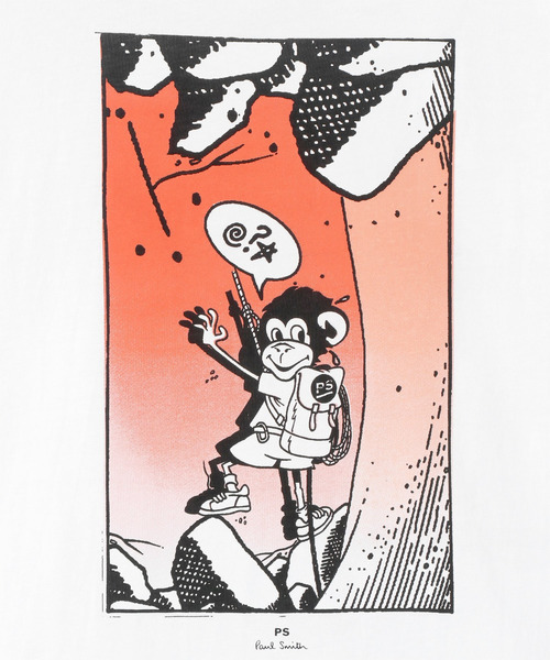 アート スミス作　コーギー　プリント　アメリカン PS Paul Smith（ピーエスポールスミス）の「CLIMBING MONKEY