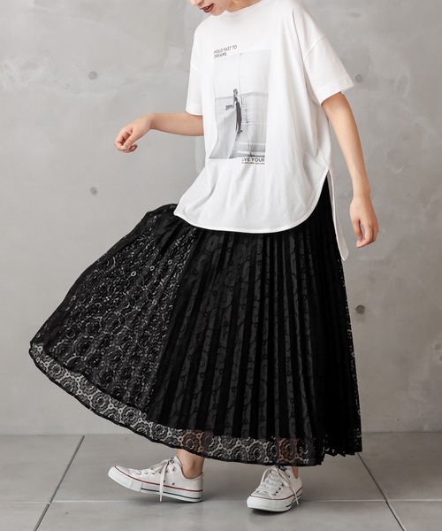 PUAL CE CIN（ピュアルセシン）の「ラッセルレーススカート（スカート・レディース・ブラック/グレー・FREE）」の10枚目の写真