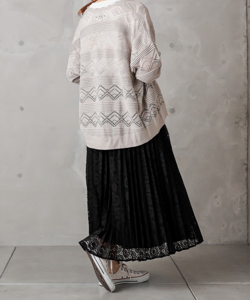 PUAL CE CIN（ピュアルセシン）の「ラッセルレーススカート（スカート・レディース・ブラック/グレー・FREE）」の17枚目の写真