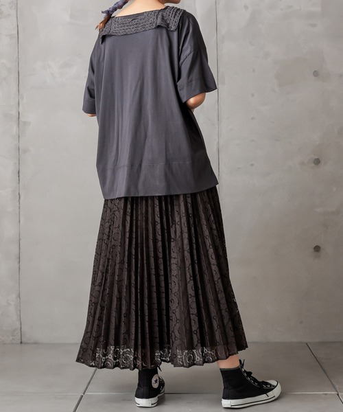PUAL CE CIN（ピュアルセシン）の「ラッセルレーススカート（スカート・レディース・ブラック/グレー・FREE）」の6枚目の写真