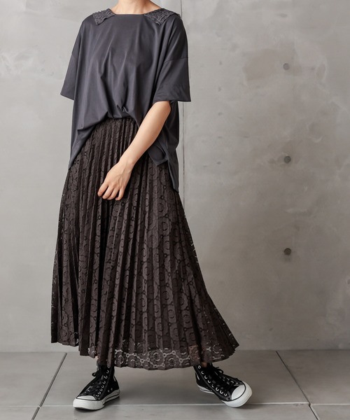 PUAL CE CIN（ピュアルセシン）の「ラッセルレーススカート（スカート・レディース・ブラック/グレー・FREE）」の19枚目の写真