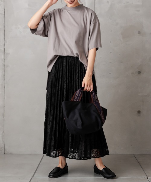 PUAL CE CIN（ピュアルセシン）の「ラッセルレーススカート（スカート・レディース・ブラック/グレー・FREE）」の4枚目の写真