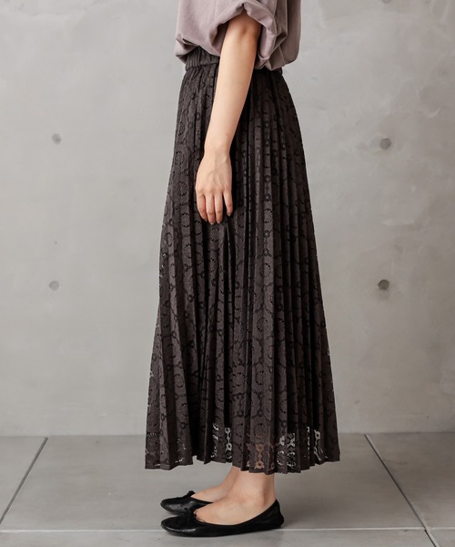 PUAL CE CIN（ピュアルセシン）の「ラッセルレーススカート（スカート・レディース・ブラック/グレー・FREE）」の14枚目の写真