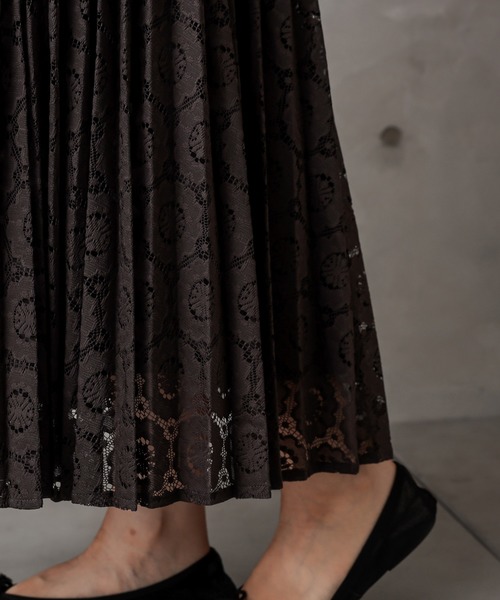 PUAL CE CIN（ピュアルセシン）の「ラッセルレーススカート（スカート・レディース・ブラック/グレー・FREE）」の18枚目の写真