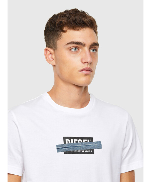 DIESEL（ディーゼル）の「メンズ Tシャツ ボックス ロゴ デニム