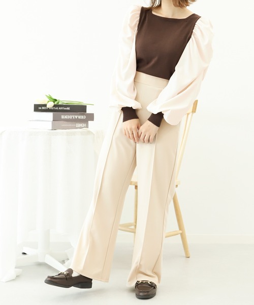 PairPair（ペアペア）の「袖コンシャストップス（Tシャツ/カットソー・レディース・ブラック/ブラウン・FREE）」の11枚目の写真