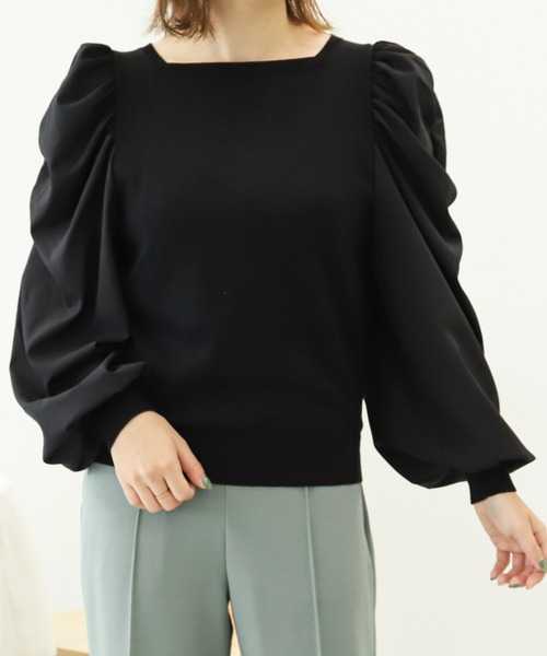 PairPair（ペアペア）の「袖コンシャストップス（Tシャツ/カットソー・レディース・ブラック/ブラウン・FREE）」の18枚目の写真