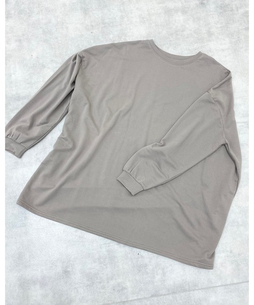 She's Closet(シーズクローゼット)の「Aラインフレアチュニック(スウェット・レディース・ブラック/グレイッシュベージュ/グレイッシュブルー・FREE)」の6枚目の写真