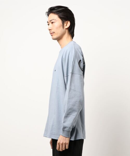 NO WAY(ノーウェイ)の「/バックプリントドルマンスリーブTシャツ/(Tシャツ/カットソー・メンズ・ホワイト/ブラック/グレイッシュブルー・MEDIUM/LARGE)」の4枚目の写真