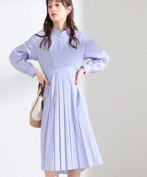 【Ray BEAMS レイビームス】シャツワンピース タック プリーツ 極美品 Ray BEAMS レイビームス】シャツワンピース タック プリーツ 極