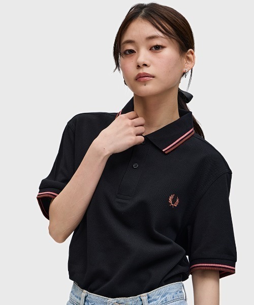※MTJS　fred perry ポロシャツ M3600 ブラック FRED PERRY フレッドペリー ツインティップラインポロシャツ