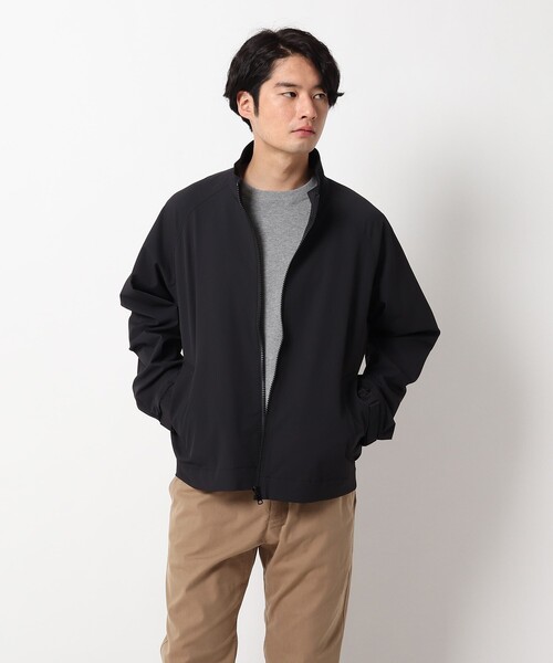 THE SHOP TK (ザ ショップ ティーケー )の「◆FISH NET ファイバースタンドカラーブルゾン(ブルゾン・メンズ・ベージュ/ブラック・03/02/04)」の3枚目の写真