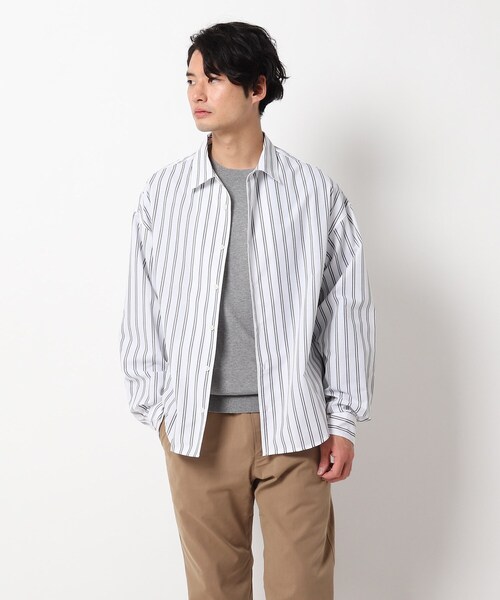 THE SHOP TK (ザ ショップ ティーケー )の「◆イージーケアクロスシャツ(シャツ/ブラウス・メンズ・ホワイト系5/カーキ系2/ブルー系2・02/03/04)」の2枚目の写真