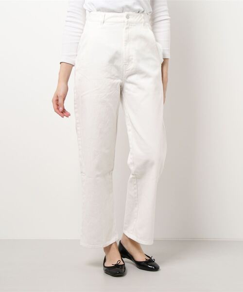 STYLEBLOCK（スタイルブロック）の「デニムハイウエストパンツ（デニムパンツ・レディース・ライトブルー/ブルー系その他/ホワイト・M/S）」の2枚目の写真