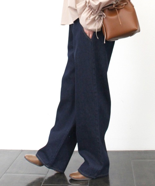 STYLEBLOCK（スタイルブロック）の「デニムハイウエストパンツ（デニムパンツ・レディース・ライトブルー/ブルー系その他/ホワイト・M/S）」の7枚目の写真