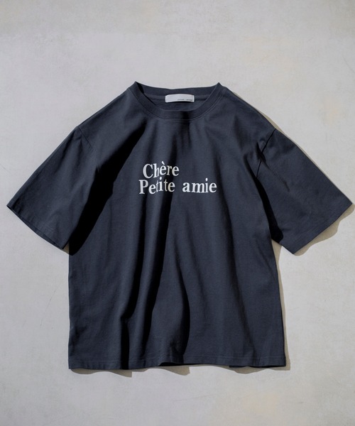 prose verse（プロズヴェール）の「フロッキーロゴTシャツ（Tシャツ/カットソー・レディース・チャコールグレー/オフホワイト/アイボリー・ﾌﾘ-）」の2枚目の写真