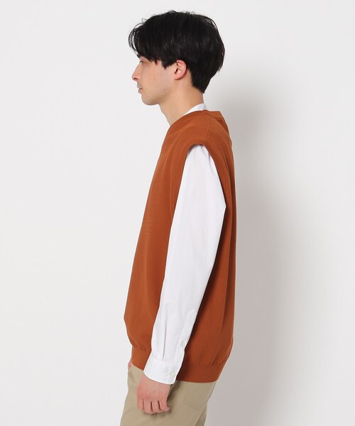 THE SHOP TK （ザ ショップ ティーケー ）の「◆ポリニットベスト（ベスト・メンズ・レンガ/ネイビー・02/03/04）」の6枚目の写真