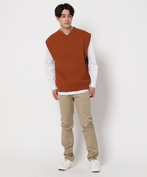 THE SHOP TK （ザ ショップ ティーケー ）の「◆ポリニットベスト（ベスト・メンズ・レンガ/ネイビー・02/03/04）」の13枚目の写真