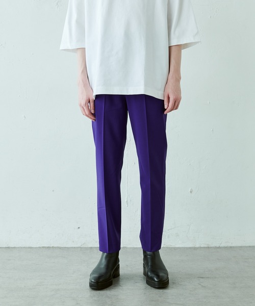 Lui's（ルイス）の「【2×2 セットアップシリーズ 21Summer】 ベーシックスリムトラウザー（スラックス・メンズ・ブラック/パープル/ブルーグリーン・SMALL/MEDIUM）」の3枚目の写真