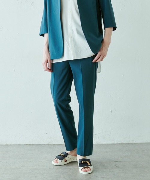 Lui's（ルイス）の「【2×2 セットアップシリーズ 21Summer】 ベーシックスリムトラウザー（スラックス・メンズ・ブラック/パープル/ブルーグリーン・SMALL/MEDIUM）」の2枚目の写真