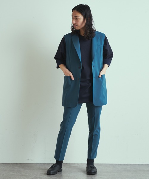 Lui's（ルイス）の「【2×2 セットアップシリーズ 21Summer】 ベーシックスリムトラウザー（スラックス・メンズ・ブラック/パープル/ブルーグリーン・SMALL/MEDIUM）」の21枚目の写真