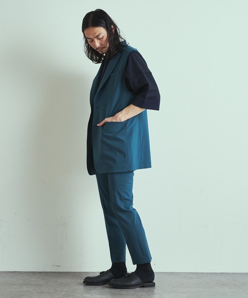 Lui's（ルイス）の「【2×2 セットアップシリーズ 21Summer】 ベーシックスリムトラウザー（スラックス・メンズ・ブラック/パープル/ブルーグリーン・SMALL/MEDIUM）」の6枚目の写真