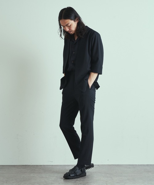 Lui's（ルイス）の「【2×2 セットアップシリーズ 21Summer】 ベーシックスリムトラウザー（スラックス・メンズ・ブラック/パープル/ブルーグリーン・SMALL/MEDIUM）」の4枚目の写真