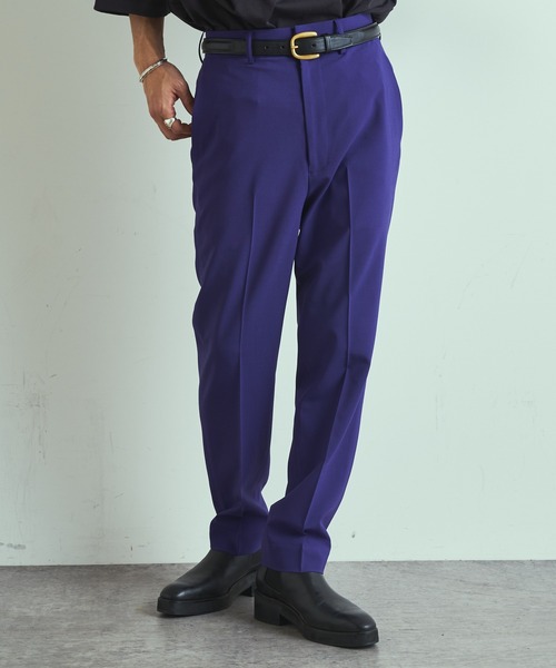 Lui's（ルイス）の「【2×2 セットアップシリーズ 21Summer】 ベーシックスリムトラウザー（スラックス・メンズ・ブラック/パープル/ブルーグリーン・SMALL/MEDIUM）」の12枚目の写真