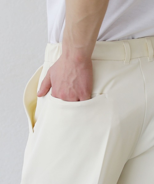 ASTRONOMY（アストロノミー）の「センタープレス足長ストレートスラックス（スラックス・メンズ・ブラック/ブラウン/アイボリー・M/L）」の5枚目の写真