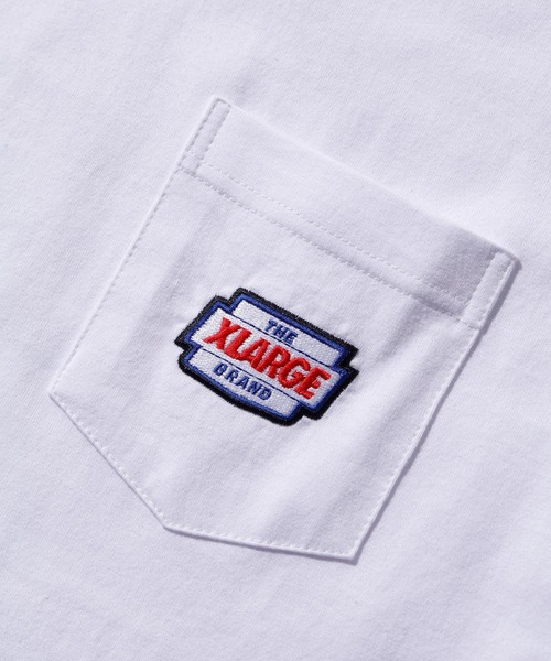 XLARGE(エクストララージ)の「S/S POCKET TEE LOGO MARK(Tシャツ/カットソー・メンズ・ブラック/ホワイト/ネイビー・M/XL/L/S)」の9枚目の写真