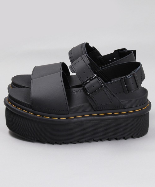 Dr. Martens（ドクターマーチン）の「【Dr.Martens /ドクターマーチン】VOSS QUAD 厚底プラットフォームサンダル（サンダル・レディース・ホワイト/ブラック・4/3/5）」の7枚目の写真