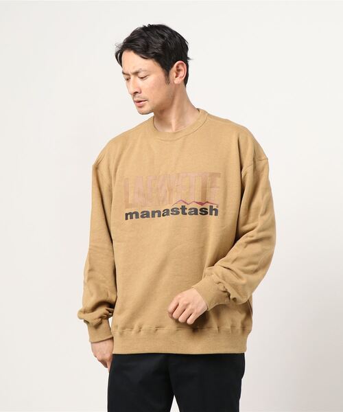 MANASTASH（マナスタッシュ）の「MANASTASH×LFYT/マナスタッシュ×エルエフワイティー　HEMP LOGO CREW SWEAT ヘンプロゴスウェット（スウェット・メンズ・ブラック/カーキ/ラベンダー・MEDIUM/LARGE/X-LARGE）」の22枚目の写真