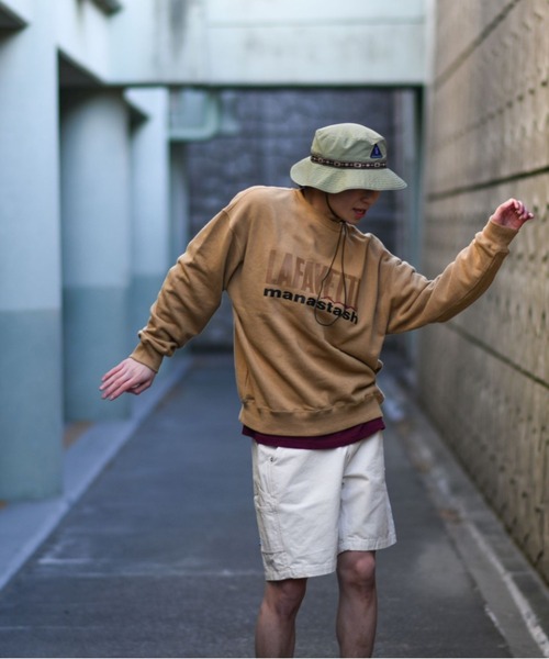 MANASTASH（マナスタッシュ）の「MANASTASH×LFYT/マナスタッシュ×エルエフワイティー　HEMP LOGO CREW SWEAT ヘンプロゴスウェット（スウェット・メンズ・ブラック/カーキ/ラベンダー・MEDIUM/LARGE/X-LARGE）」の11枚目の写真