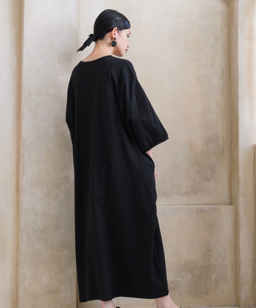 manana suerte（マニャーナスエルテ）の「プレーンカットソーワンピース（ワンピース・レディース・チャコールグレー/ブラック/パープル/グリーン・FREE）」の11枚目の写真