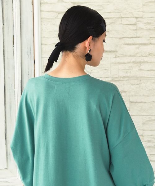 manana suerte（マニャーナスエルテ）の「プレーンカットソーワンピース（ワンピース・レディース・チャコールグレー/ブラック/パープル/グリーン・FREE）」の18枚目の写真